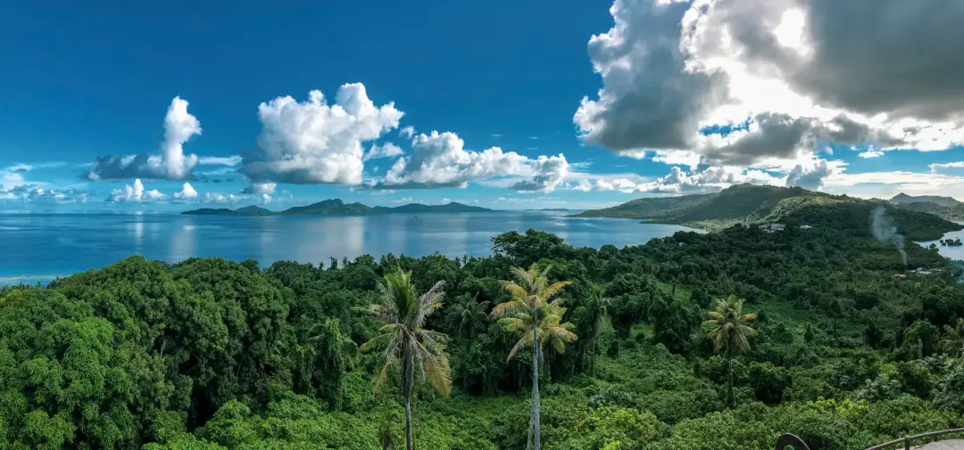 Beautiful Guam beach — Tumon Bay aerial view